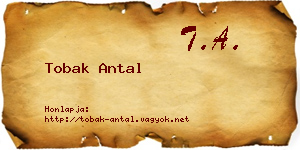 Tobak Antal névjegykártya
